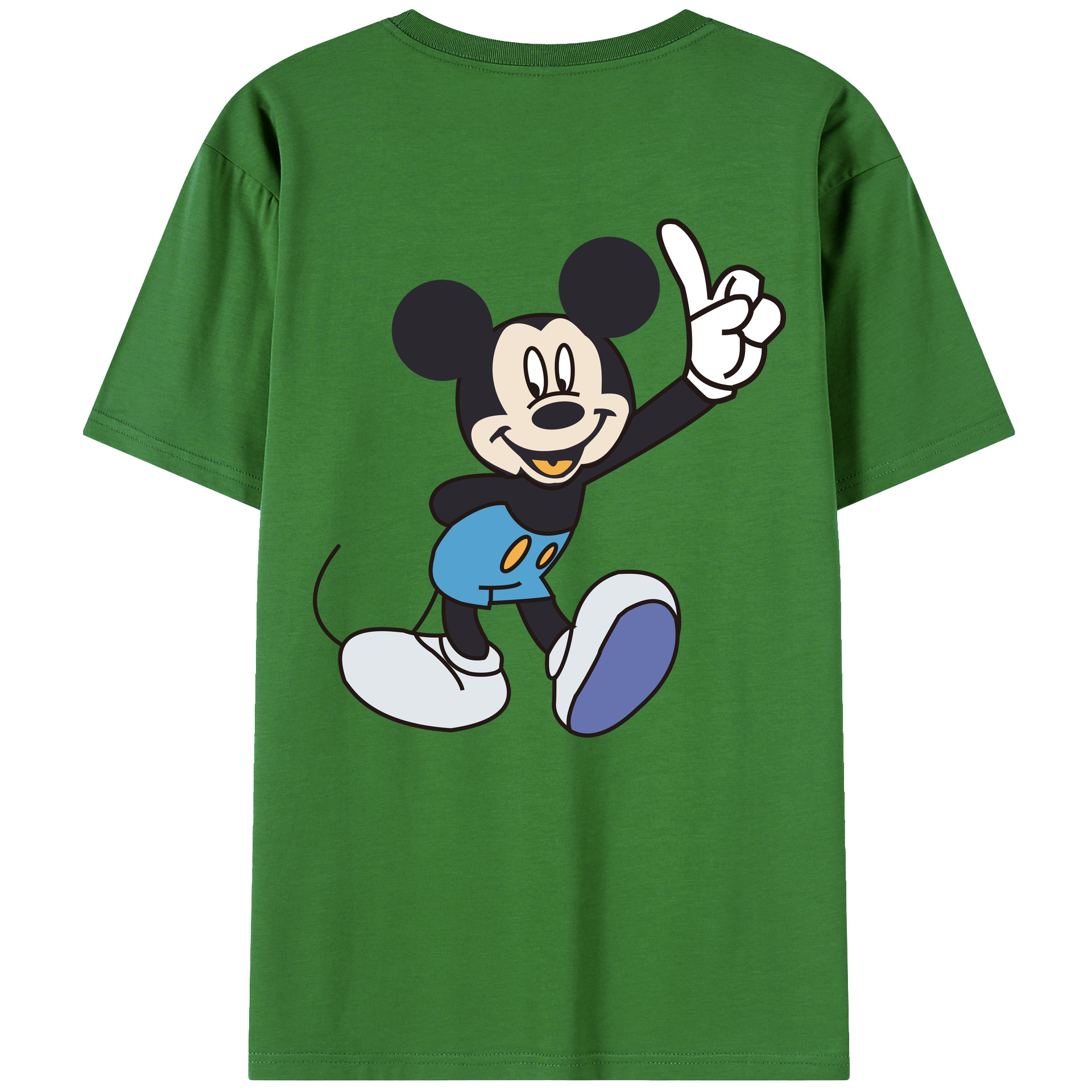 （画像用） ミッキーマウス Mickey Mouse レディース半袖Tシャツ(バックプリント)
